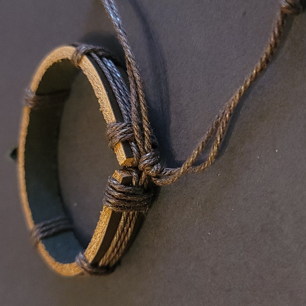Unisex Motorcycle PU Bracelet - Picture 2 of 7